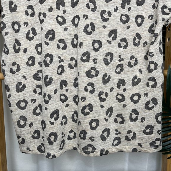 SOLD Seed Heritage Beige Animal Print Linen T-Shirt Top Size XS Womens Short - Picture 8 of 10